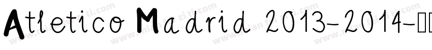 Atletico Madrid 2013-2014字体转换